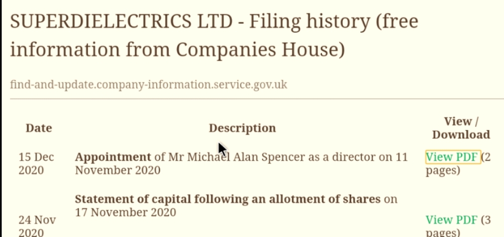 Companies House filing - Spencer appointed Director Superdielectrics. jpg